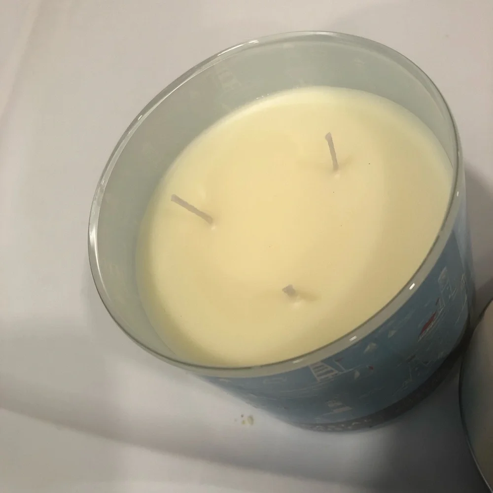 Coastal Mist Scented Candle - Blue Nautical Lighthouse Design